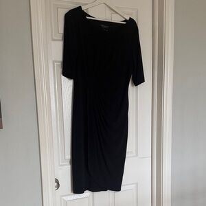 Connected Apparel Elegant Black Long Sleeve Dress